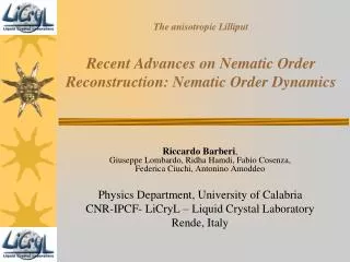 The anisotropic Lilliput Recent Advances on Nematic Order Reconstruction: Nematic Order Dynamics