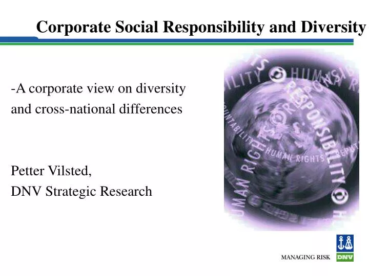 corporate social responsibility and diversity