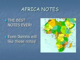 AFRICA NOTES