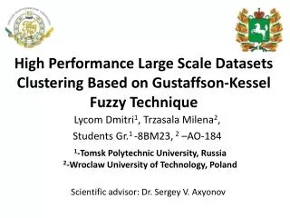 High Performance Large Scale Datasets Clustering Based on Gustaffson-Kessel Fuzzy Technique