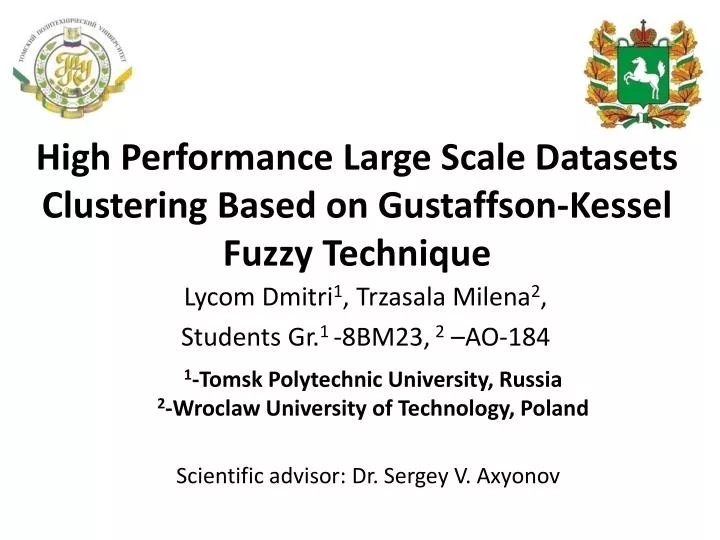 high performance large scale datasets clustering based on gustaffson kessel fuzzy technique