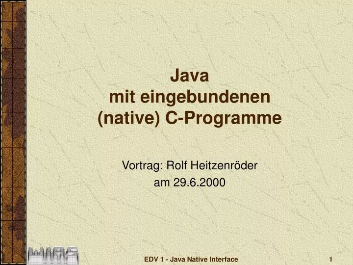 java mit eingebundenen native c programme