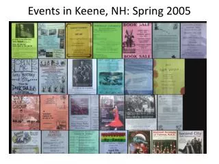 Events in Keene, NH: Spring 2005