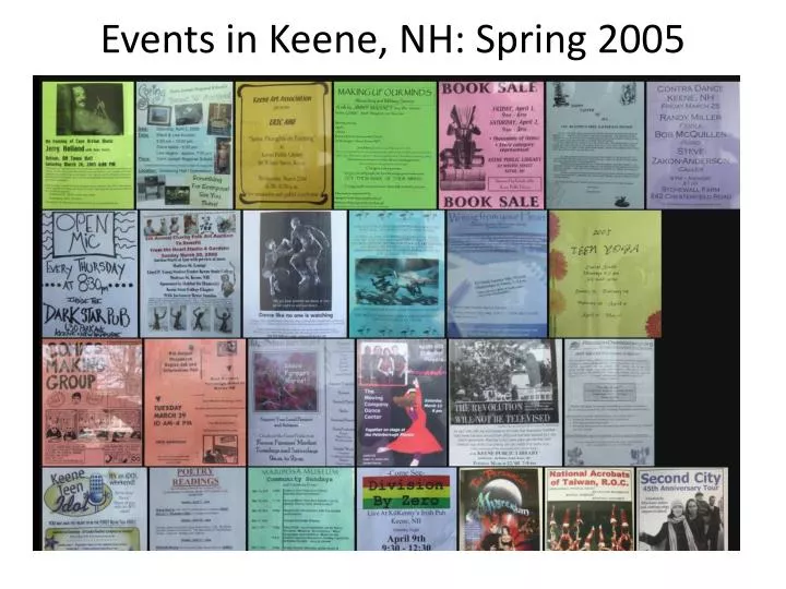 events in keene nh spring 2005