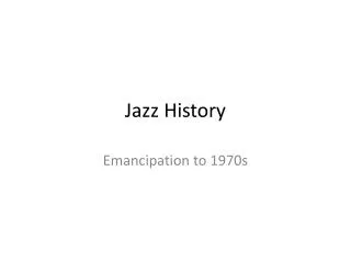 Jazz History