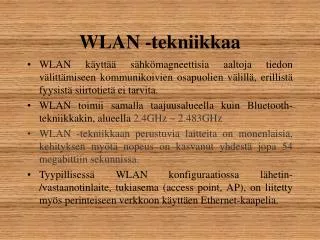 WLAN -tekniikkaa