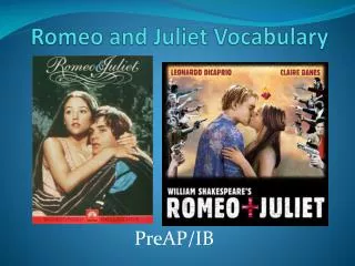 Romeo and Juliet Vocabulary