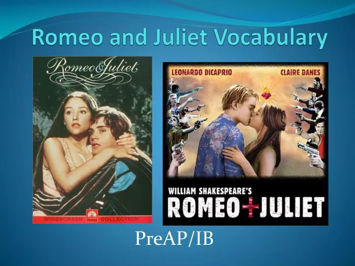 romeo and juliet vocabulary