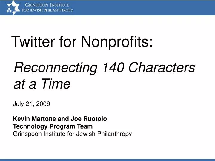 twitter for nonprofits