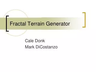 Fractal Terrain Generator