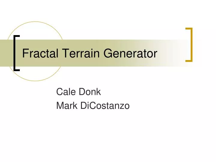 fractal terrain generator