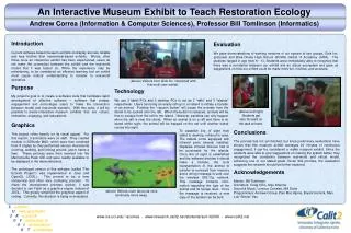 An Interactive Museum Exhibit to Teach Restoration Ecology