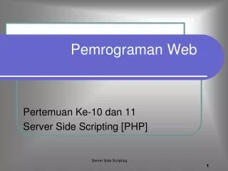 pemrograman web