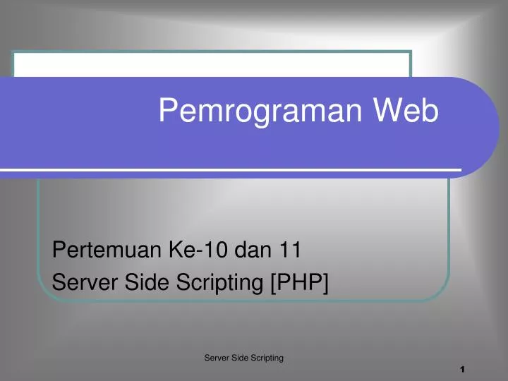 pemrograman web