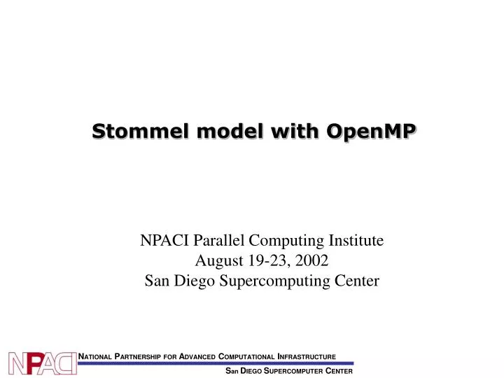 stommel model with openmp