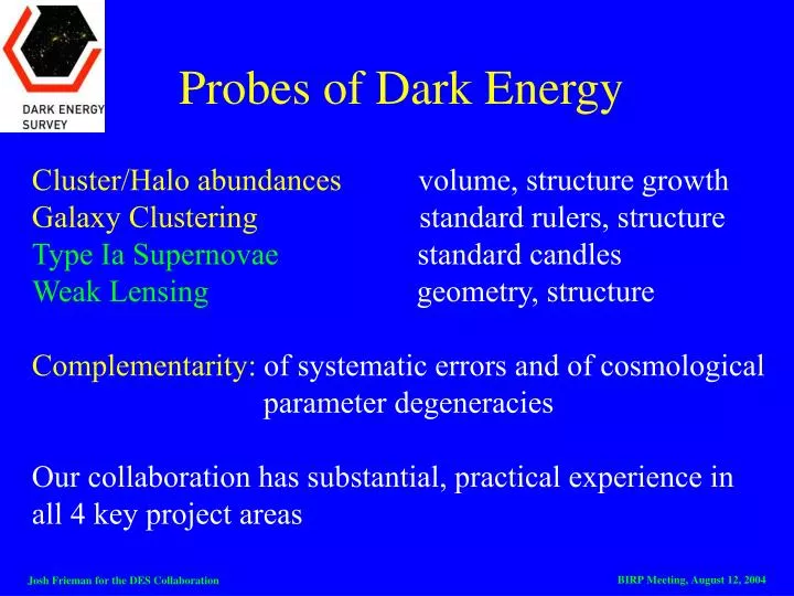 probes of dark energy