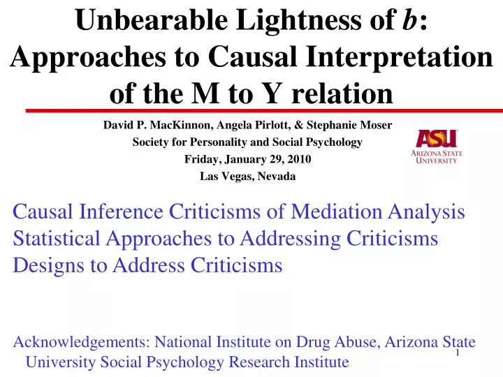 unbearable lightness of b approaches to causal interpretation of the m to y relation