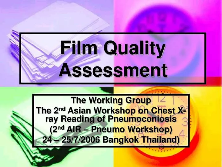 film quality assessment