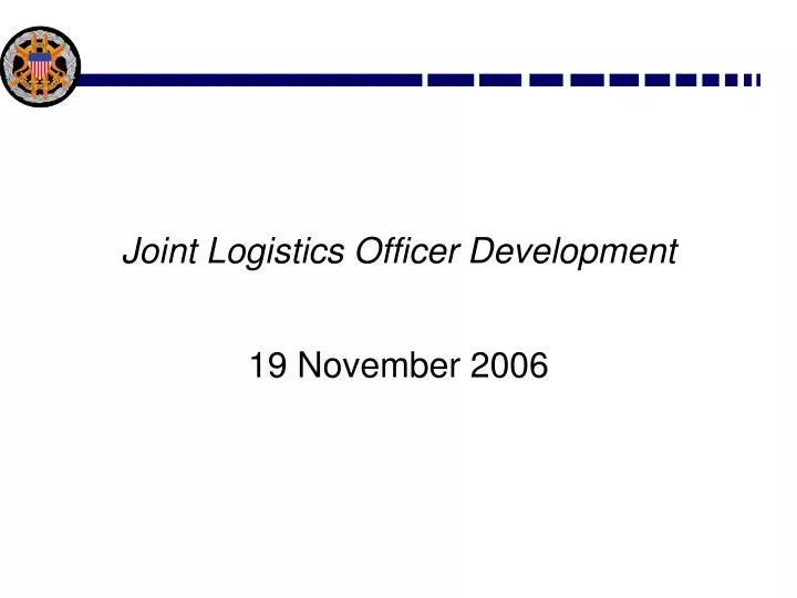 joint logistics officer development