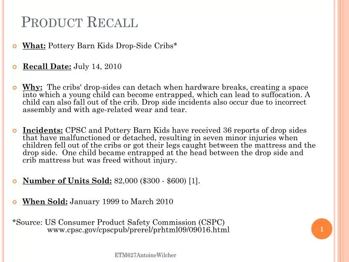 product recall