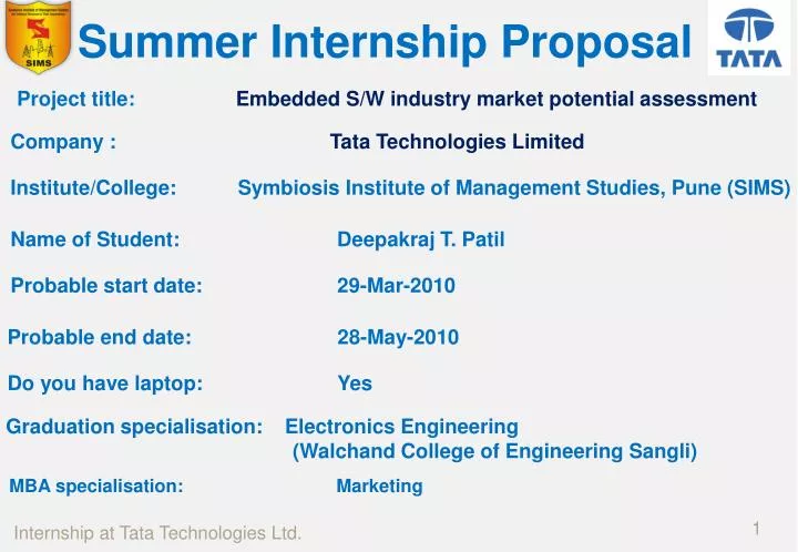 project title embedded s w industry market potential assessment