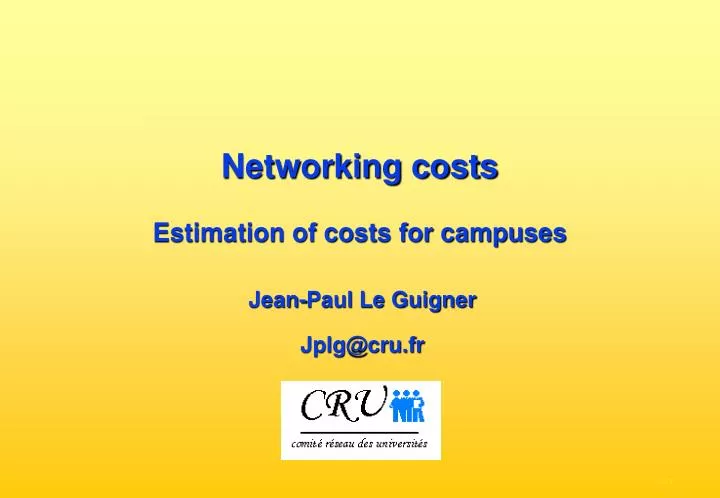 networking costs estimation of costs for campuses