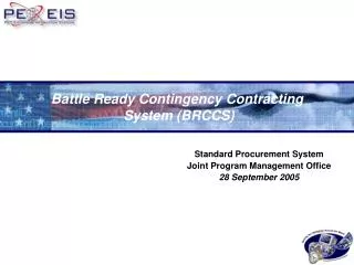 Battle Ready Contingency Contracting System (BRCCS)