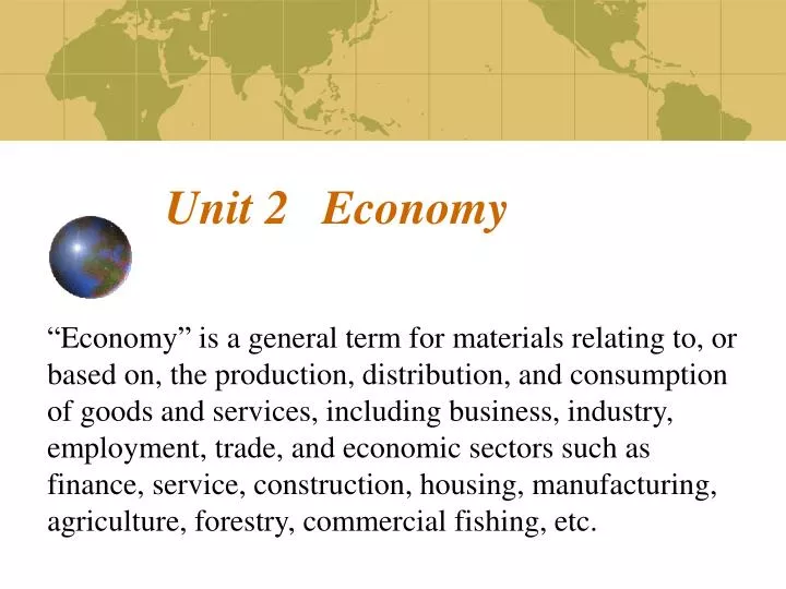 unit 2 economy