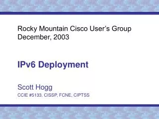 ipv6 deployment