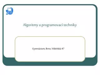 algoritmy a programovac techniky