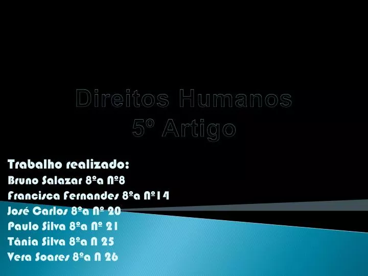 direitos humanos 5 artigo