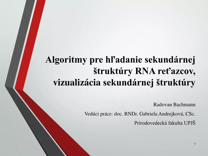 algoritmy pre h adanie sekund rnej trukt ry rna re azcov vizualiz cia sekund rnej trukt ry