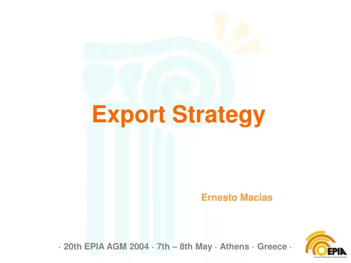 export strategy
