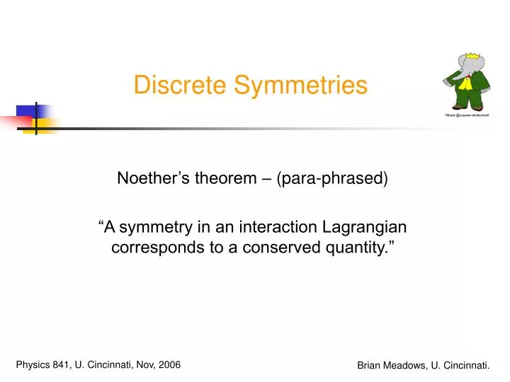 discrete symmetries