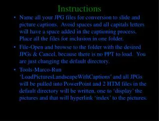 Instructions