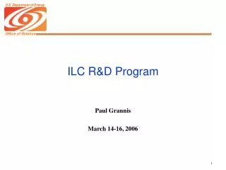 ILC R&amp;D Program