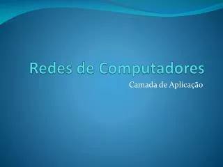 redes de computadores