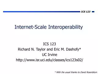 Internet-Scale Interoperability