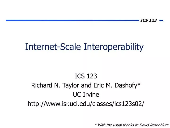 internet scale interoperability