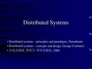 Distributed Systems