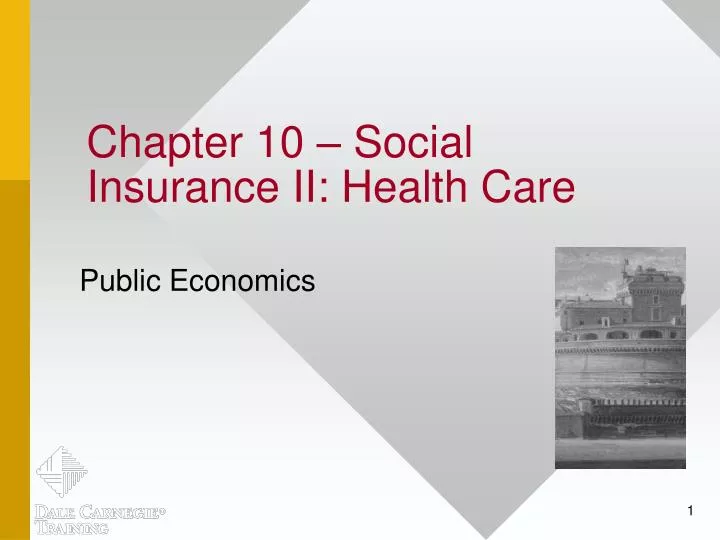 chapter 10 social insurance ii health care