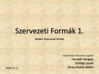 szervezeti form k 1