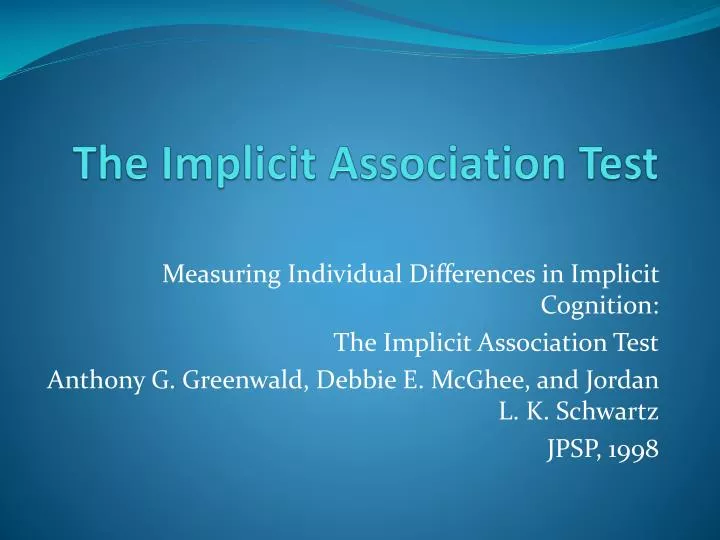 the implicit association test
