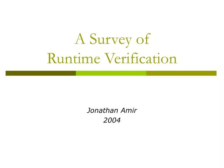 a survey of runtime verification