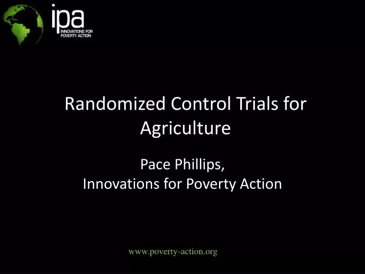 randomized control trials for agriculture