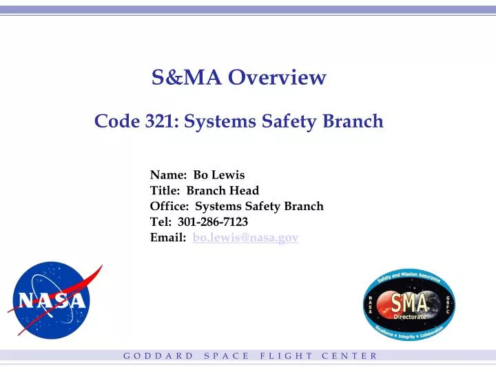 s ma overview code 321 systems safety branch