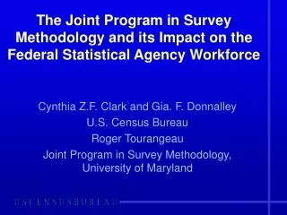 The Joint Program in Survey Methodology and its Impact on the Federal Statistical Agency Workforce