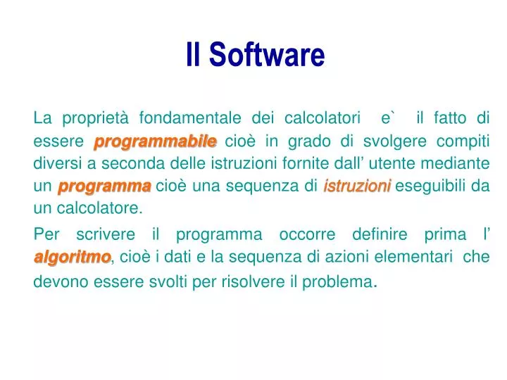 il software