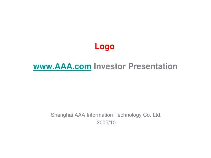 www aaa com investor presentation