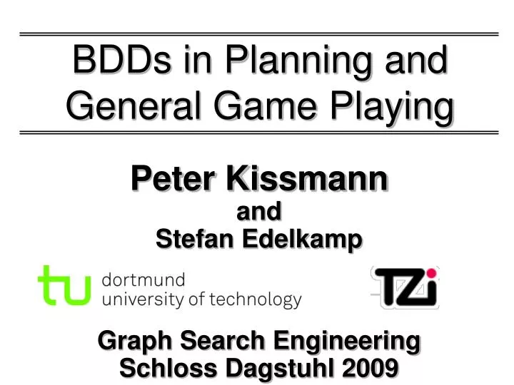 bdds in planning and general game playing